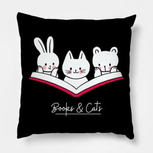 Books and Cats Pillow