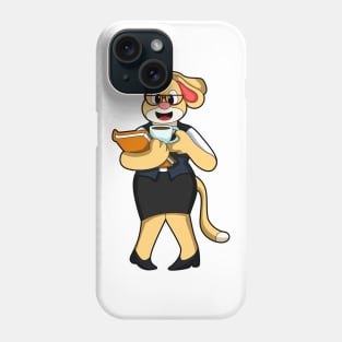 Dog as Secretary with Cup of Coffee Phone Case