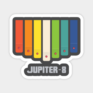 Roland Jupiter 8 Rainbow [Grey] Magnet