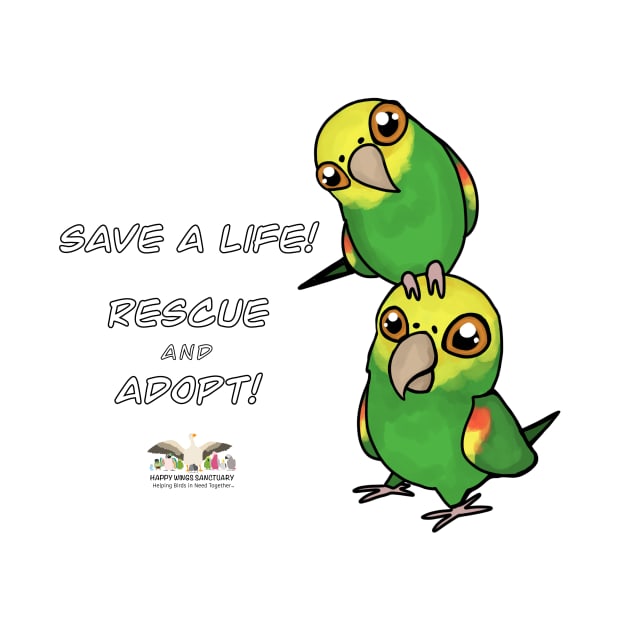 Save a Life!  Rescue & Adopt ~ Double Yellow-Headed Amazon by HappyWings