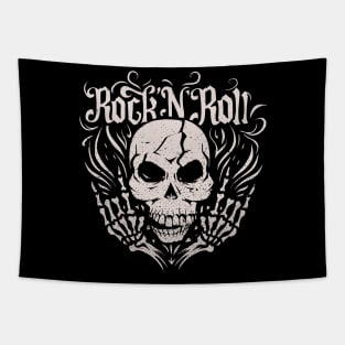 Rock n Roll Skull Tapestry