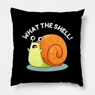 What The Shell Cute Snail Pun Pillow