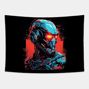 Cybernetic Sentinel: Future Warfare Threads Tapestry