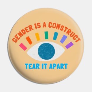 Gender is a Construct Pin