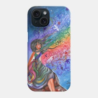 a beautiful mind colorful ink painting Phone Case