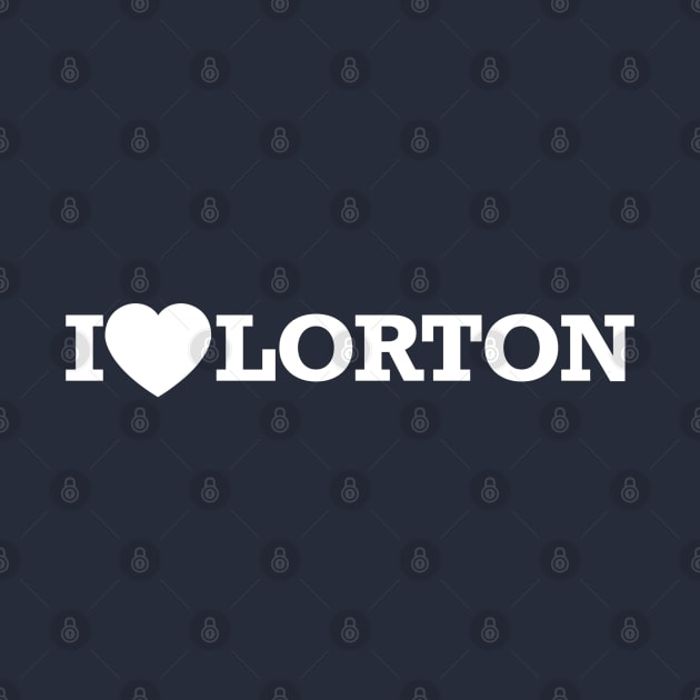 I Love Lorton - White by Swift Art