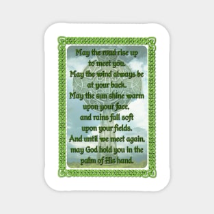 Green Irish Blessing Magnet