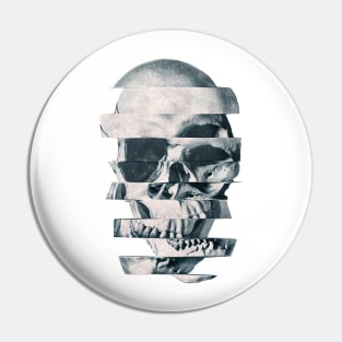 Glitch Skull Mono Pin