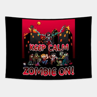 Keep Calm Zombie On Tapestry