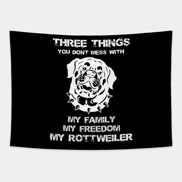 Rottweiler   don't mess with my rottweiler Tapestry by mazurprop