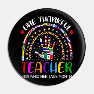 Hispanic Heritage Month One Thankful Teacher Countries Flags Pin