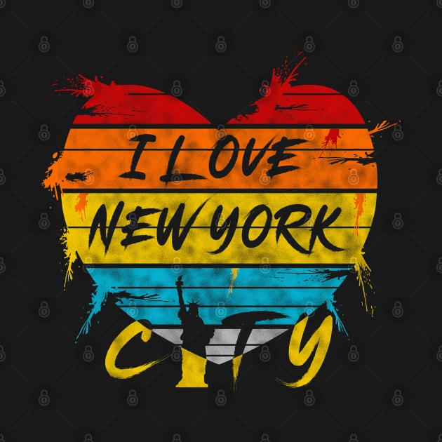 I love New York City NYC Vintage Retro style by MFK_Clothes