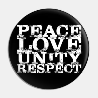 Peace Love Unity Respect PLUR Reggae Pin