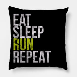 Eat Sleep Run Repeat Pillow