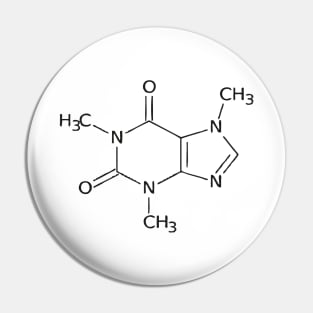 Caffeine Chemical Formula | Caffeine Molecule | Structure of Caffeine | Coffee Pin