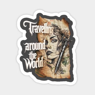 TRAVELLING AROUND THE WORLD Magnet