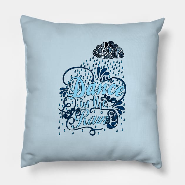 Dance in the Rain Pillow by Artubble