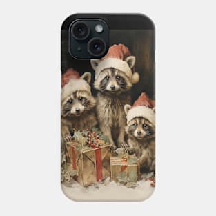 Cute Christmas Racoons Phone Case