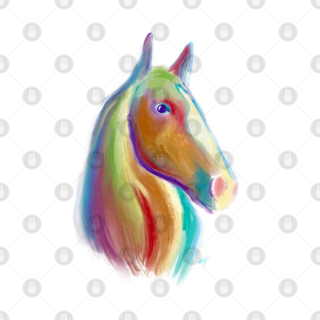 Horse of Many Colors by CarolineTaylorArt