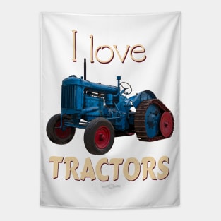 I Love Tractors Fordson Half Track Tapestry