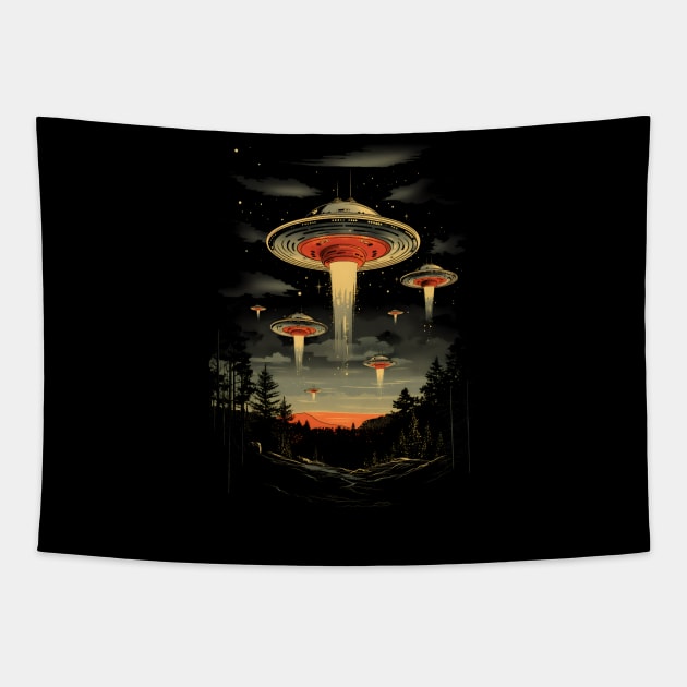 Mr UFO 3 Tapestry by Bear Face Studios