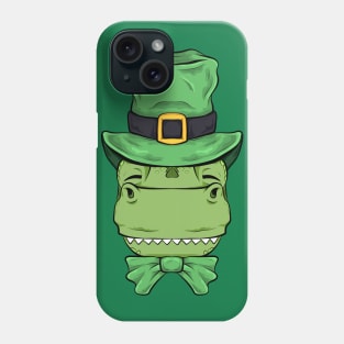 t rex st patricks day dinosaur funny Phone Case