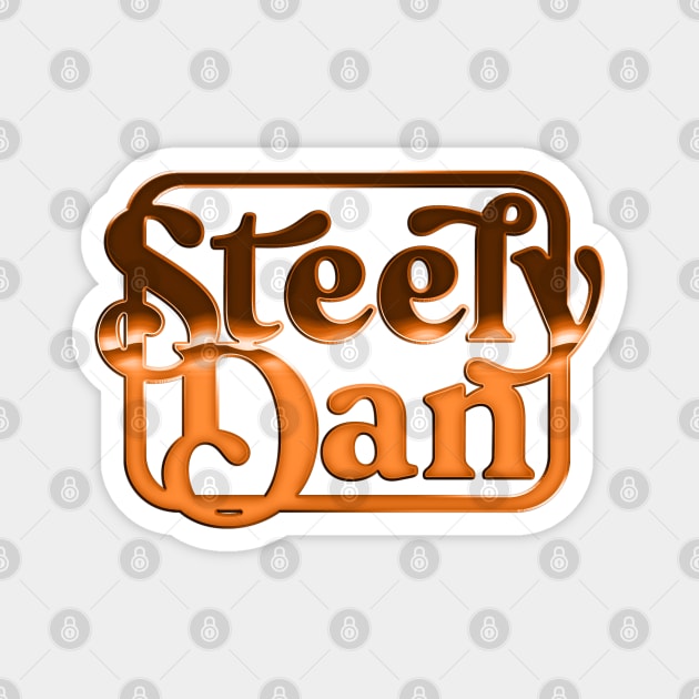 Steely Dan /// Retro 70s-Style Typography Design Magnet by DankFutura