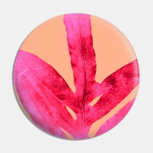 Peach Pink Ferns, Living Coral Pin