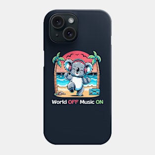 Koala Vibing on the Beach Phone Case