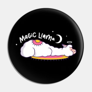 Cute Llama Sleeping Magic Llama Pin