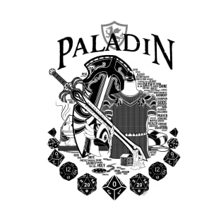 RPG Class Series: Paladin - Black Text T-Shirt