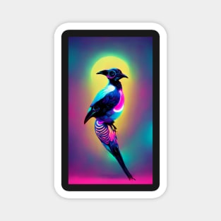 Psychedelic Bird Design Magnet