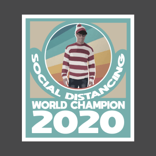 Social Distancing Champion - Waldo - Where Is He? T-Shirt