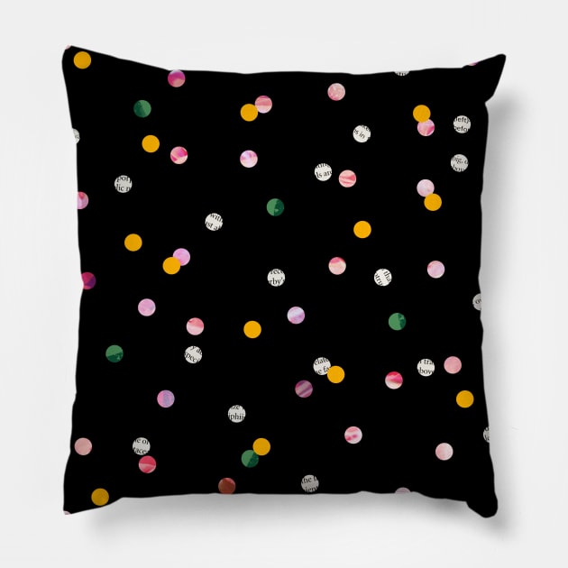 Confetti collage Pillow by Stolenpencil