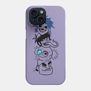 Gorillaz Band Fan Artwork Design PNG Phone Case