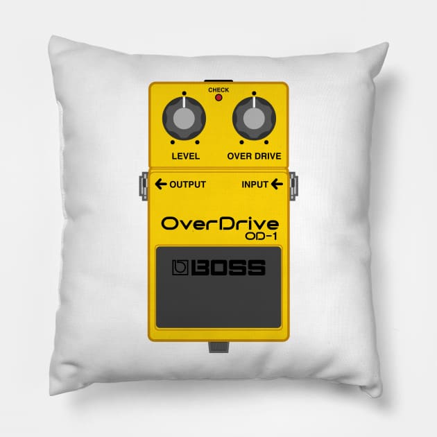 Boss OD-1 OverDrive Guitar Effect Pedal Pillow by conform