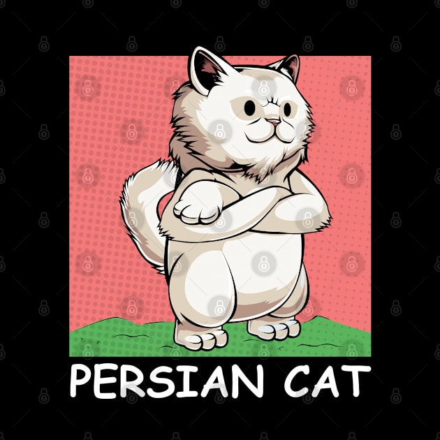 Persian Cat - Cute Cartoon Cat Comic Cats by Lumio Gifts