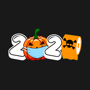 Halloween Quarantine 2020 with a Masked Jack O Lantern T-Shirt