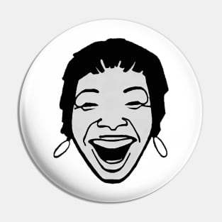 Black girl with a hoop smiling Pin