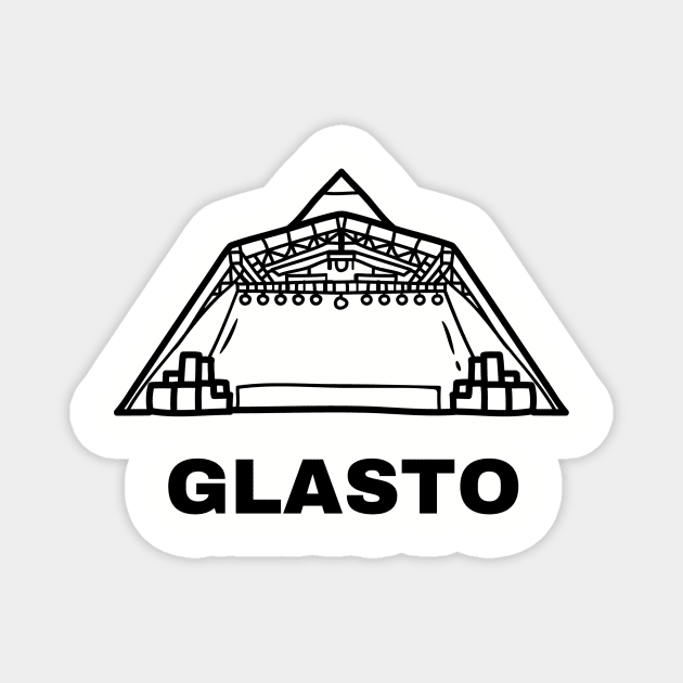 Glastonbury Festival Pyramid Stage Magnet by DoodleWear