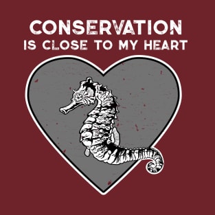 Seahorse Conservation Heart T-Shirt