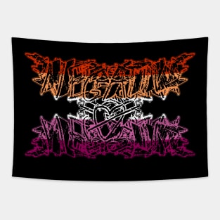 Negative Øhio Logo - Brutal Lesbian Pride Tapestry