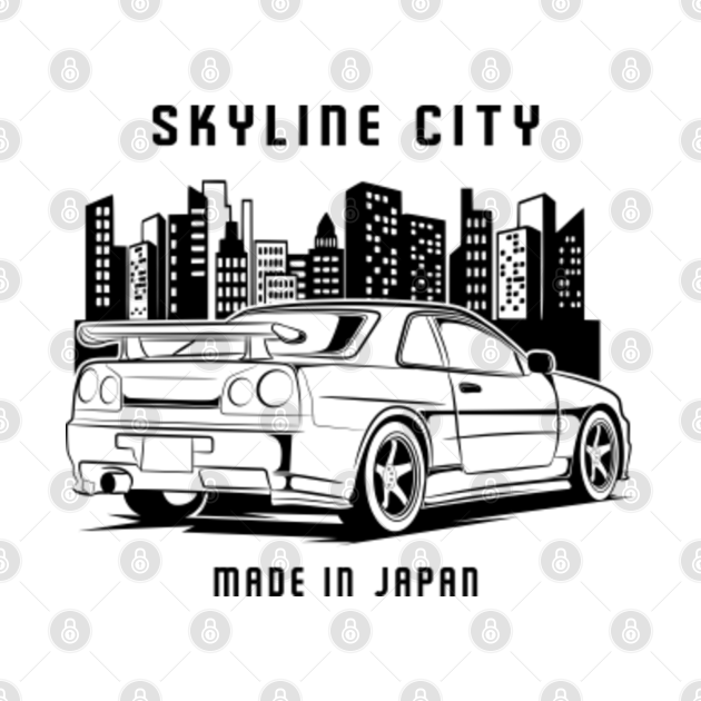 Disover nissan skyline r34 gtr - Nissan Skyline Gtr R34 - T-Shirt