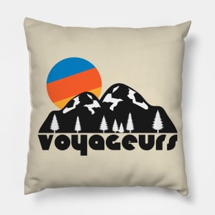 Retro Voyageurs ))(( Tourist Souvenir National Park Design Pillow