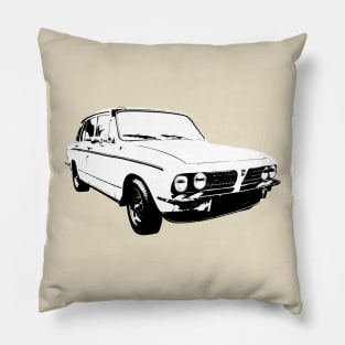 Triumph Dolomite Sprint 1970s British classic car monoblock black and white Pillow