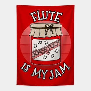 Flute Is My Jam Flutist Woodwind Musician Funny Tapestry