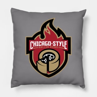 CSRD Flame Logo Gold Border Pillow