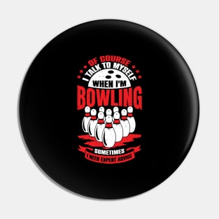 Funny Bowling Player Game Sport Bowler Gift Pin