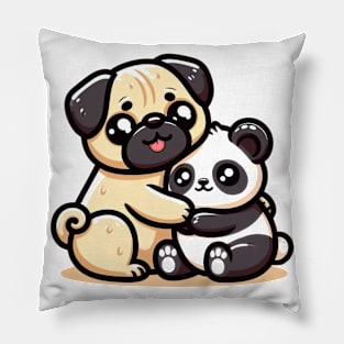 Panda & Pug's Friendly Hug Pillow