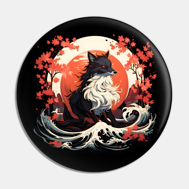 kitsune Pin by vaporgraphic